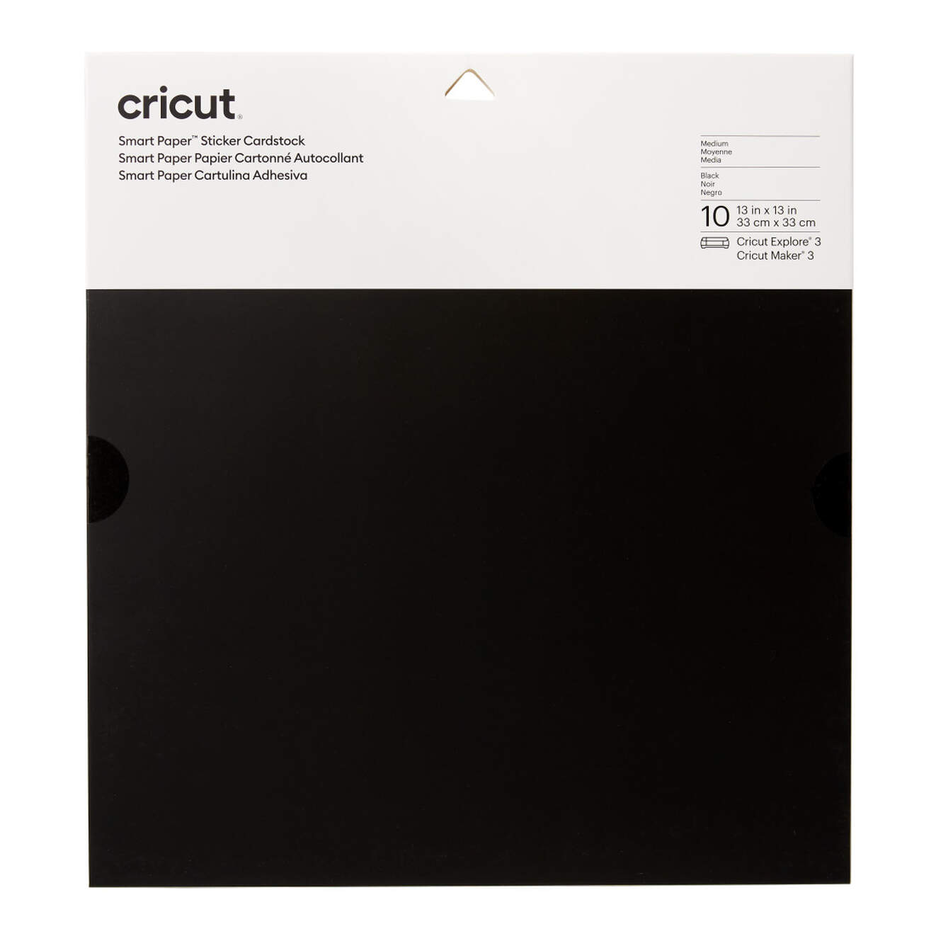 Cricut Smart Paper™ Farbkarton für Aufkleber 33x33cm (Schwarz)