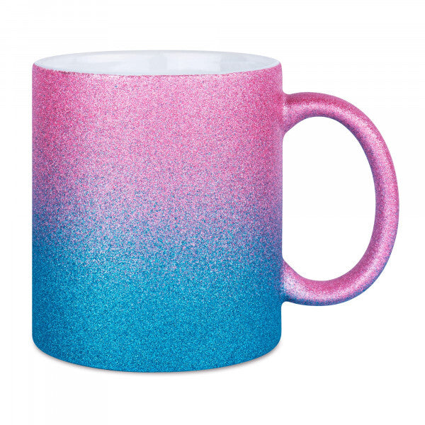 Glitzertasse mit Farbverlauf | Pink/Blau